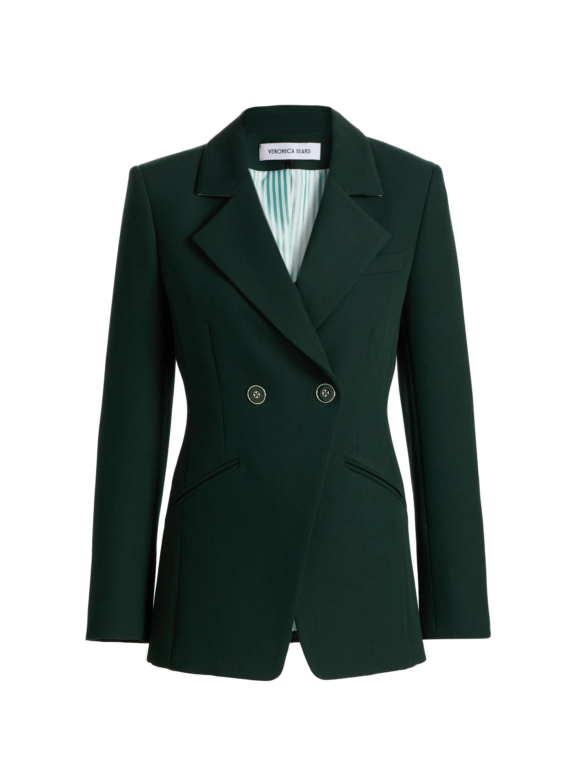 Women's Amos Double-Breasted Dickey Jacket - Dark Hunter Green - 1