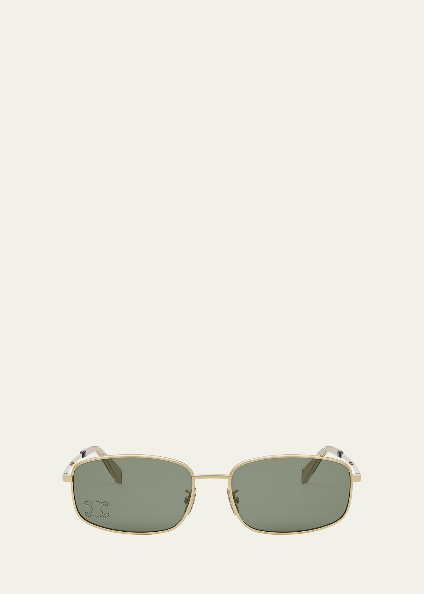 Embellished Triomphe Metal Rectangle Sunglasses - 1