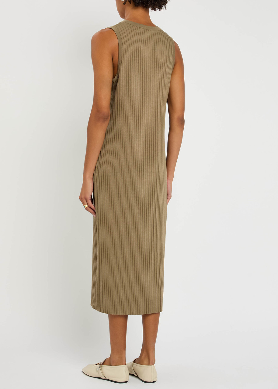 Vince Ribbed Stretch-knit Midi Dress - 3