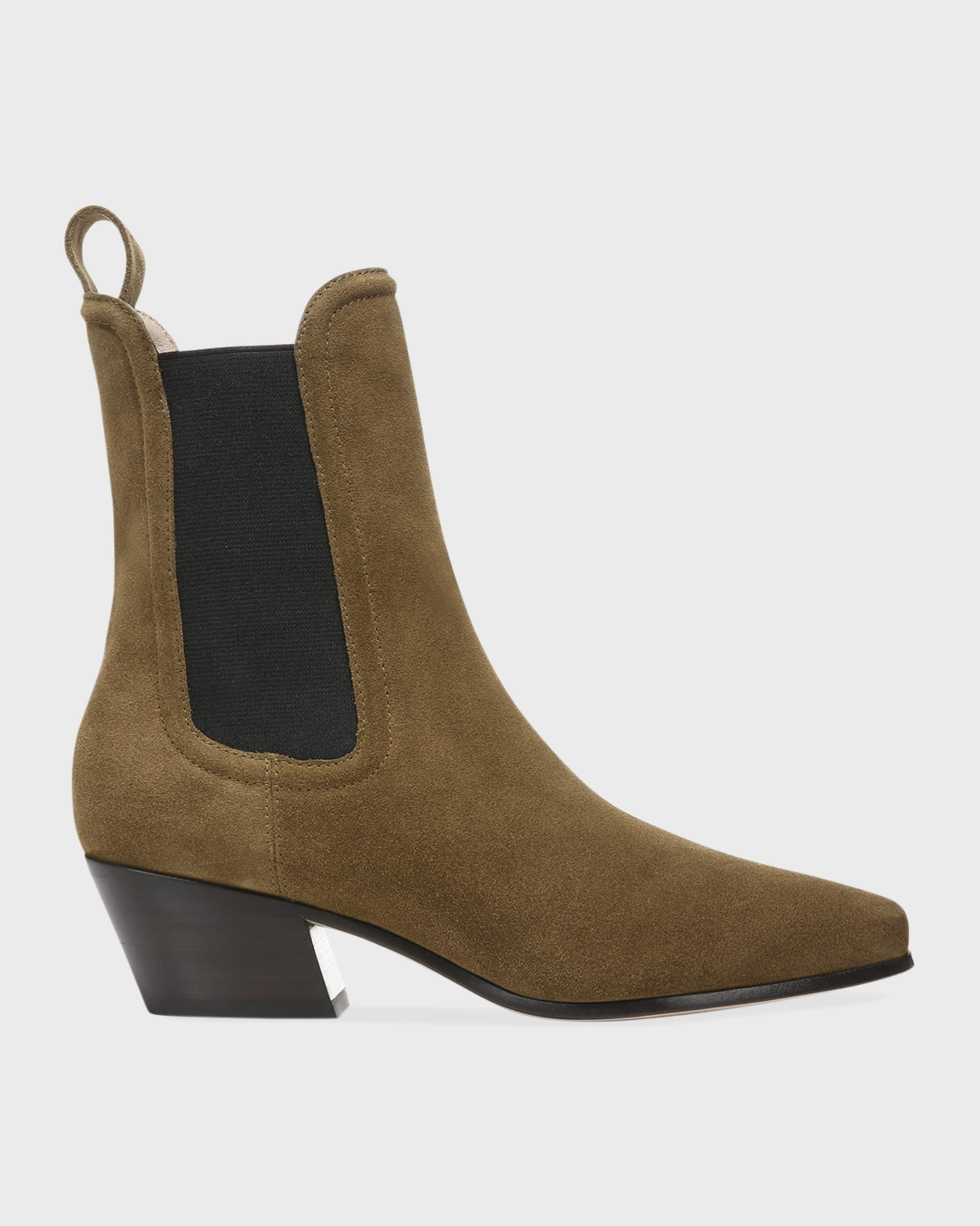 Lada Suede Chelsea Ankle Booties - 1