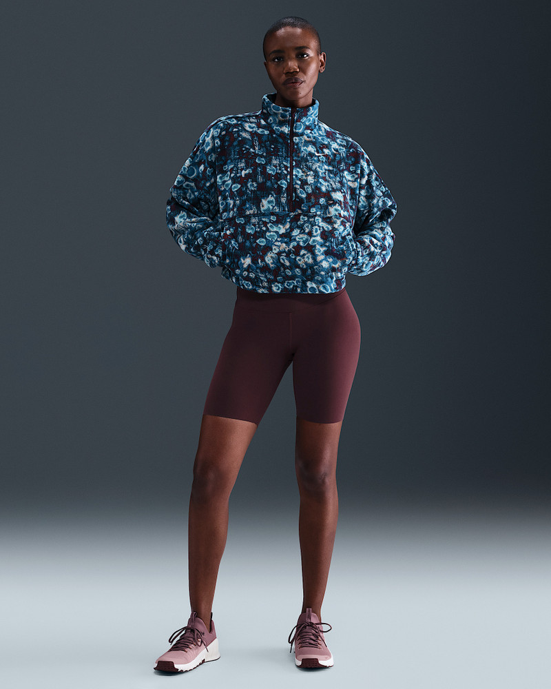 Nike One Women's Therma-FIT Oversized 1/2-Zip Fleece Top 4