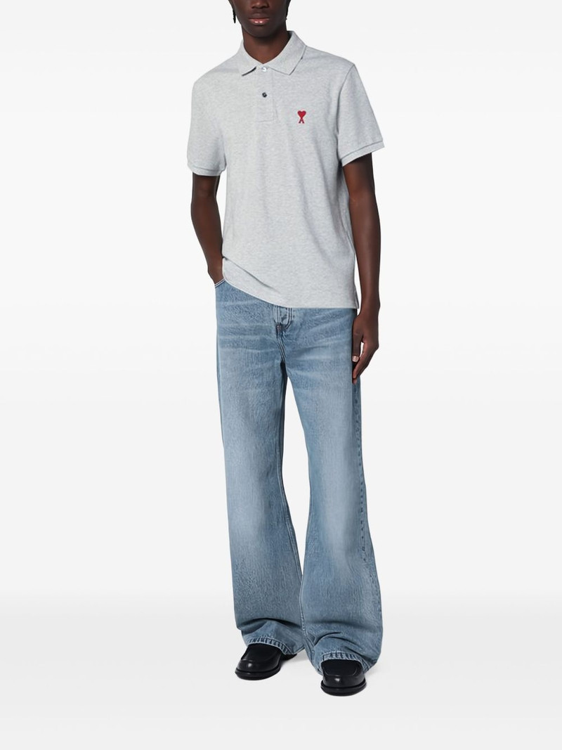 AMI Paris organic-cotton polo shirt outlook