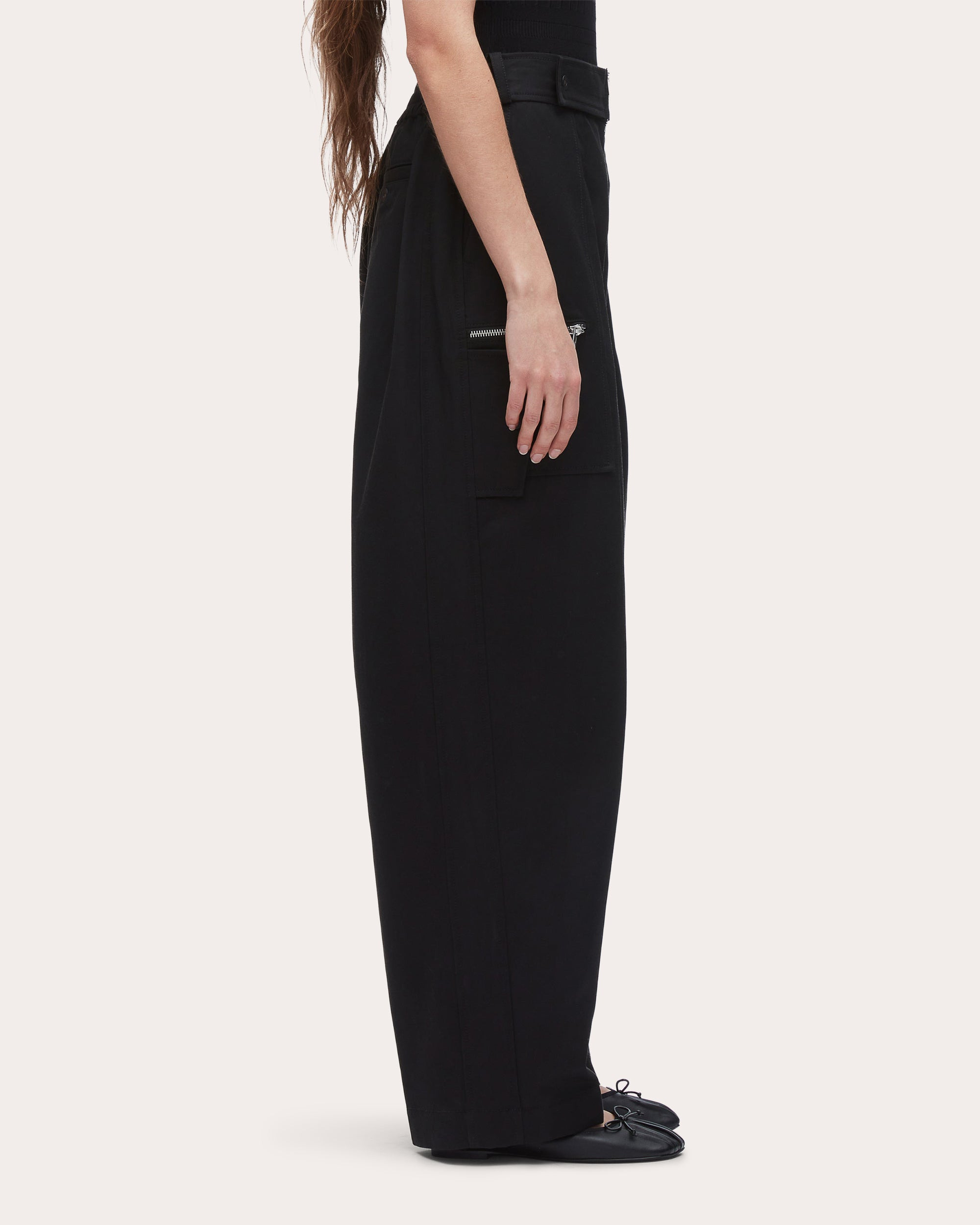 Zipper-Embellished Cotton-Blend Twill Pants - 3