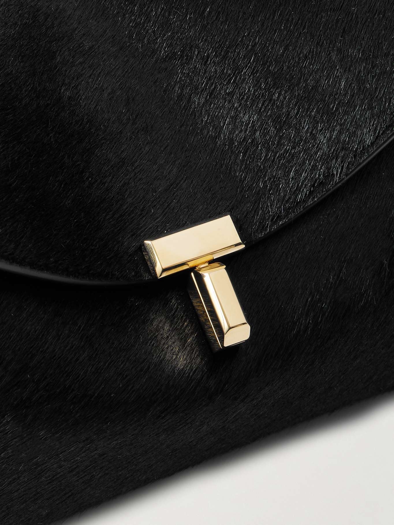 T-Lock pony hair clutch Black - 4