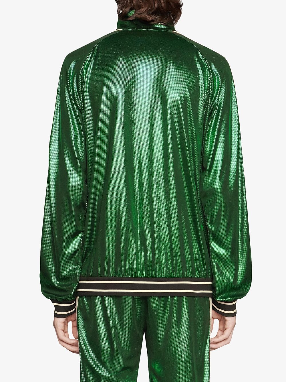 Oversize laminated jersey jacket - 4