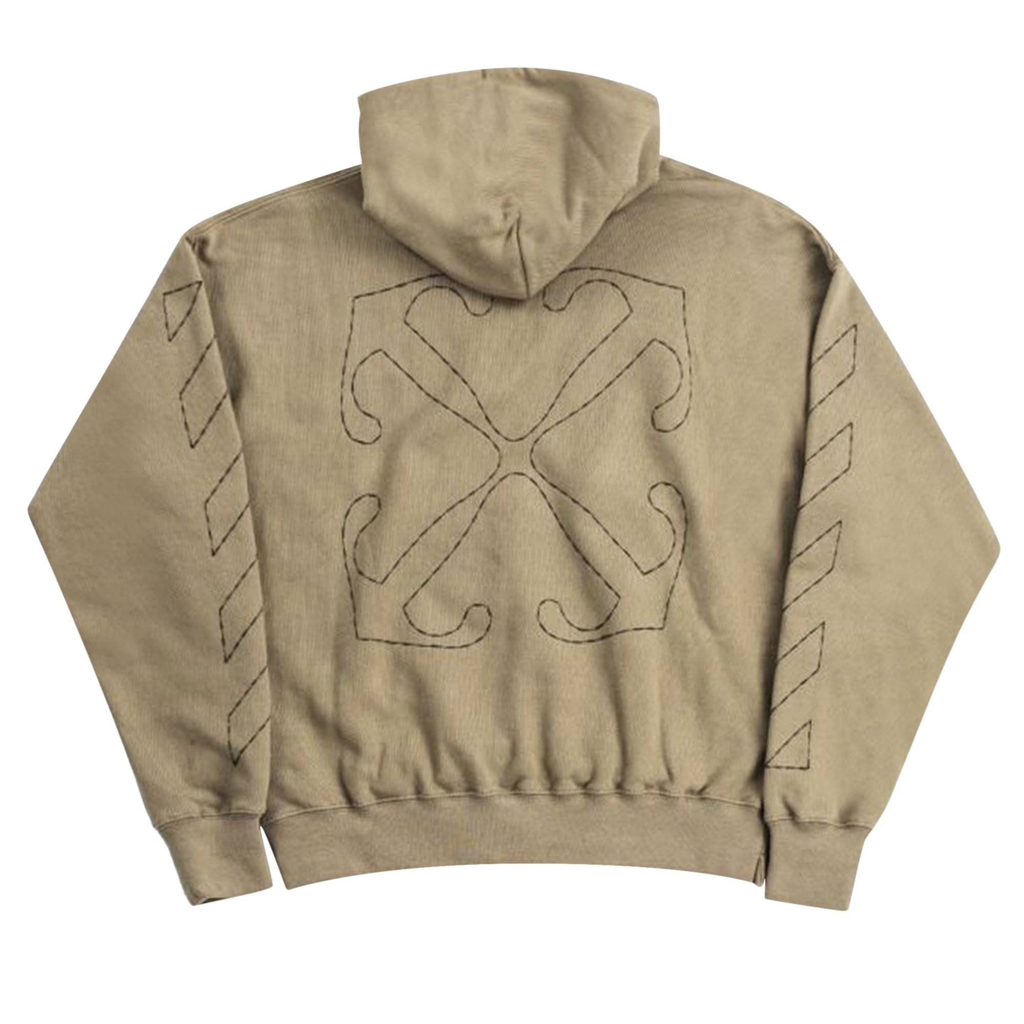 Off-White Off Stitch Skate Hoodie 'Beige/Black' - 2