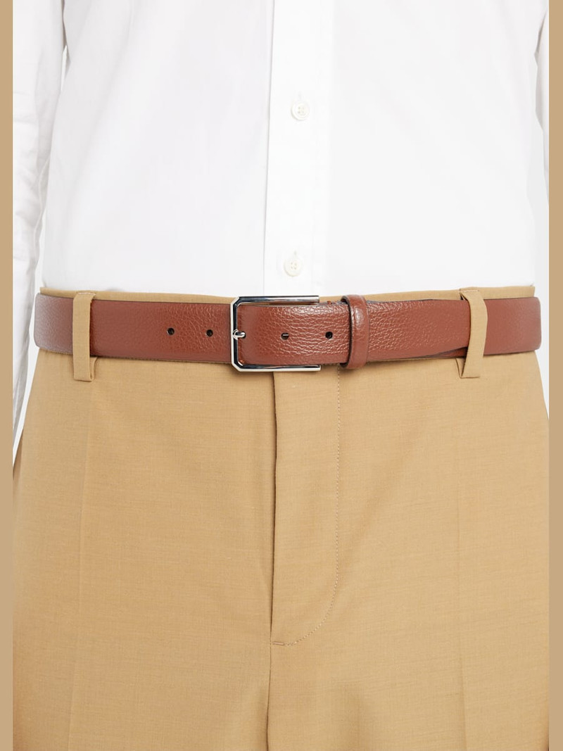 Santoni Men's Grained Leather Belt outlook