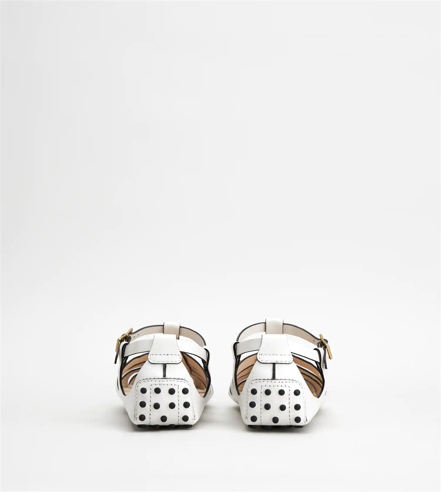 GOMMINO SANDALS IN LEATHER - WHITE - 3