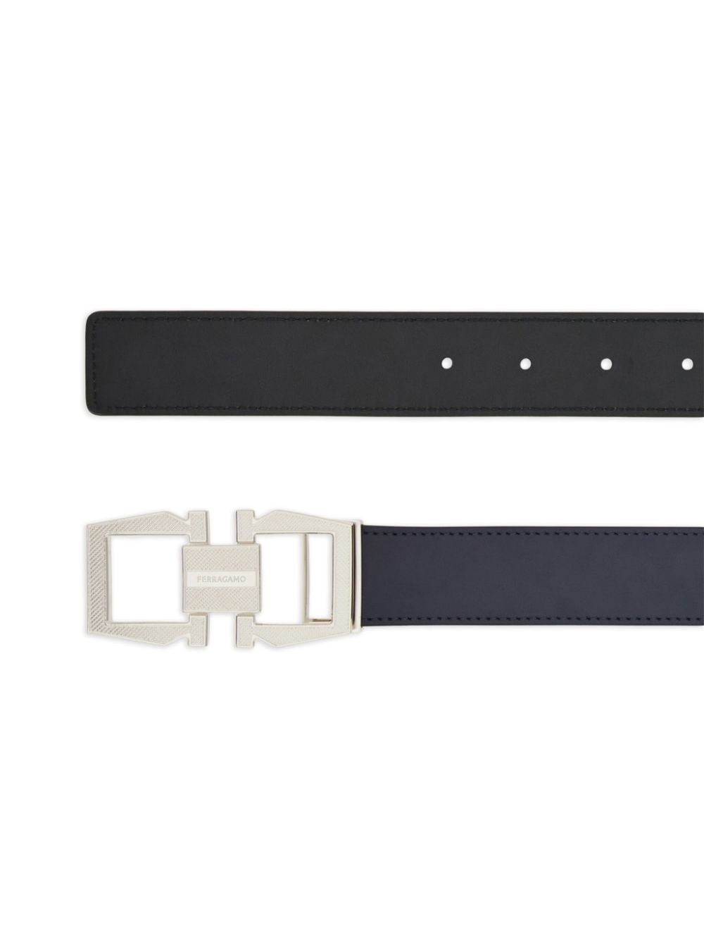 reversible Gancini leather belt - 2