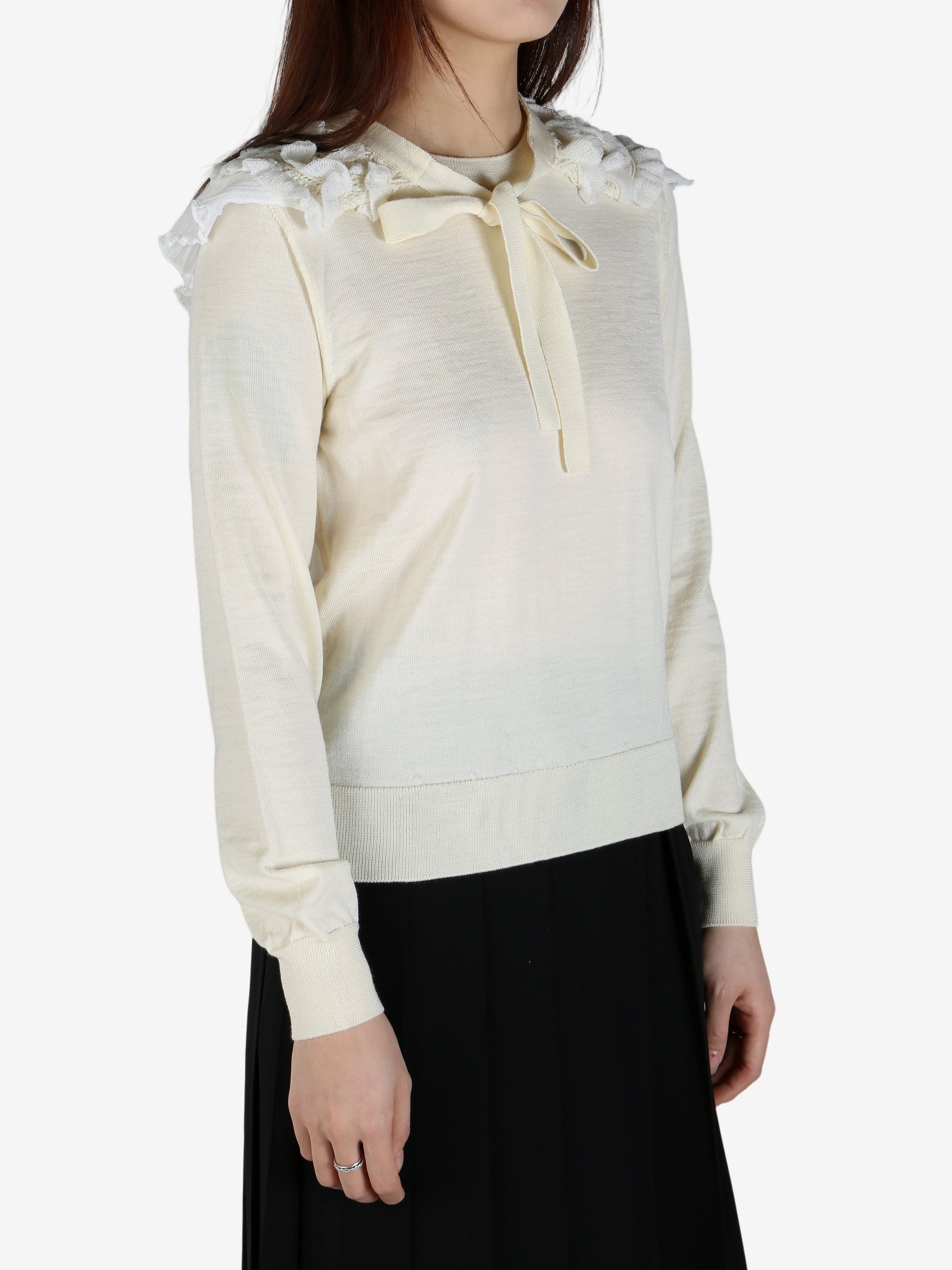 COMME DES GARCONS COMME DES GARCONS - Women Ruffle Neckline Sweater - 2
