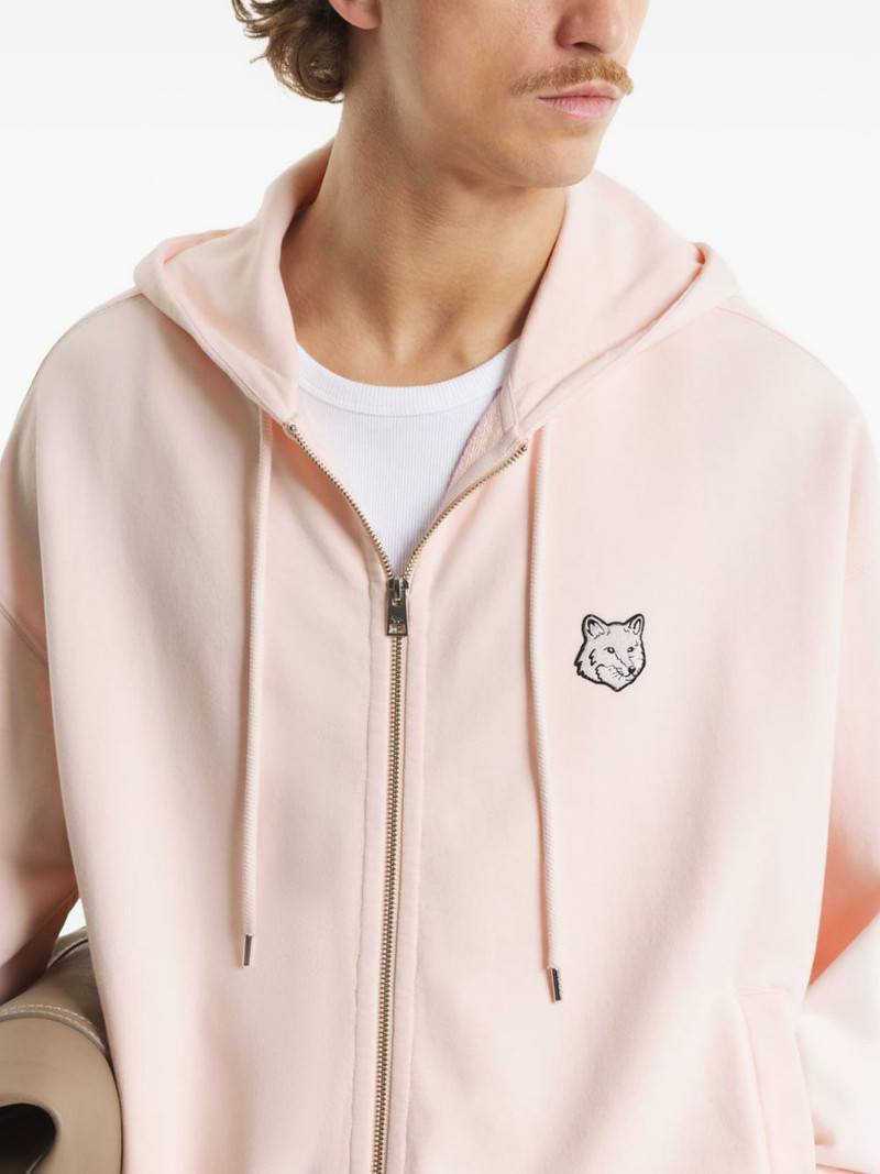 Fox-motif zip-up hoodie 5
