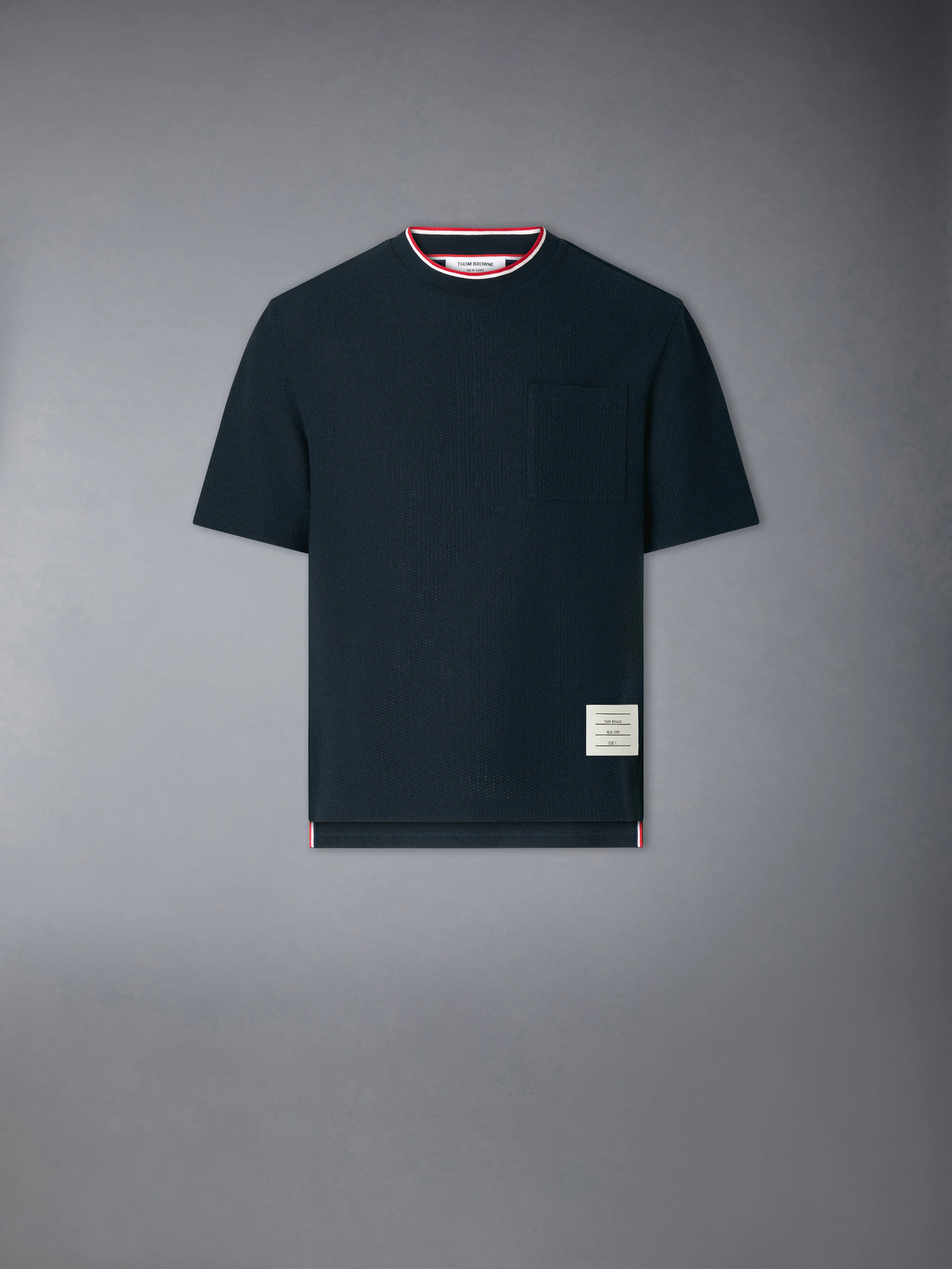 TEXTURED COTTON LINEN TEE - 1