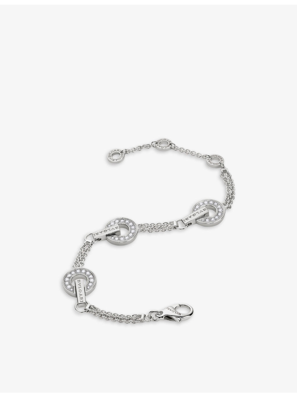 BVLGARI BVLGARI 18ct white-gold and 0.53ct brilliant-cut diamond bracelet - 3