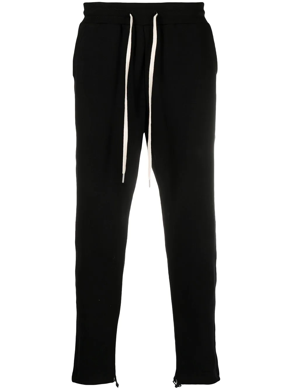 drawstring cotton track trousers - 1