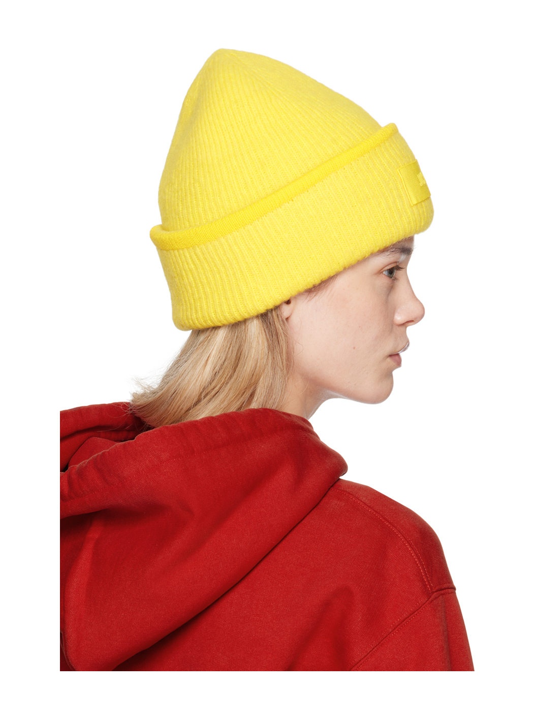 Yellow 'Le Bonnet Gros Grain' Beanie - 3