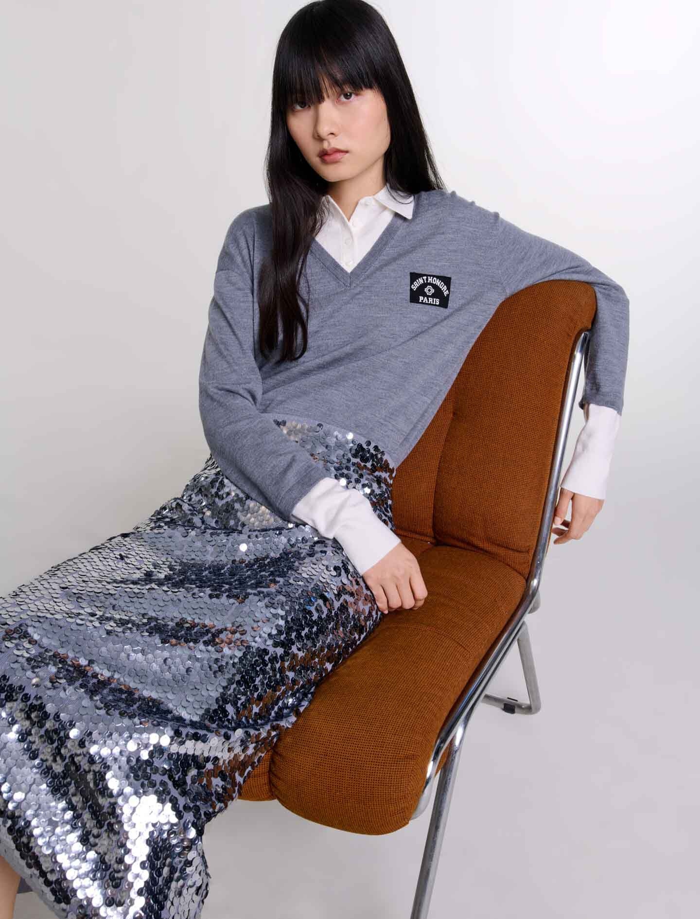 Knit skirt with sequins - 8