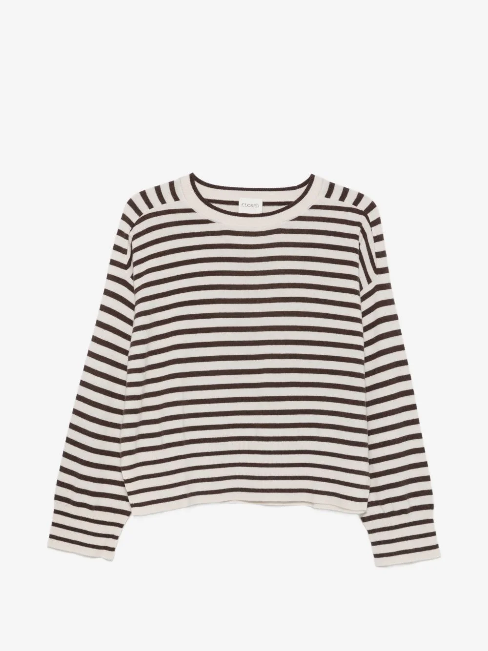 striped long-sleeve sweater - 1