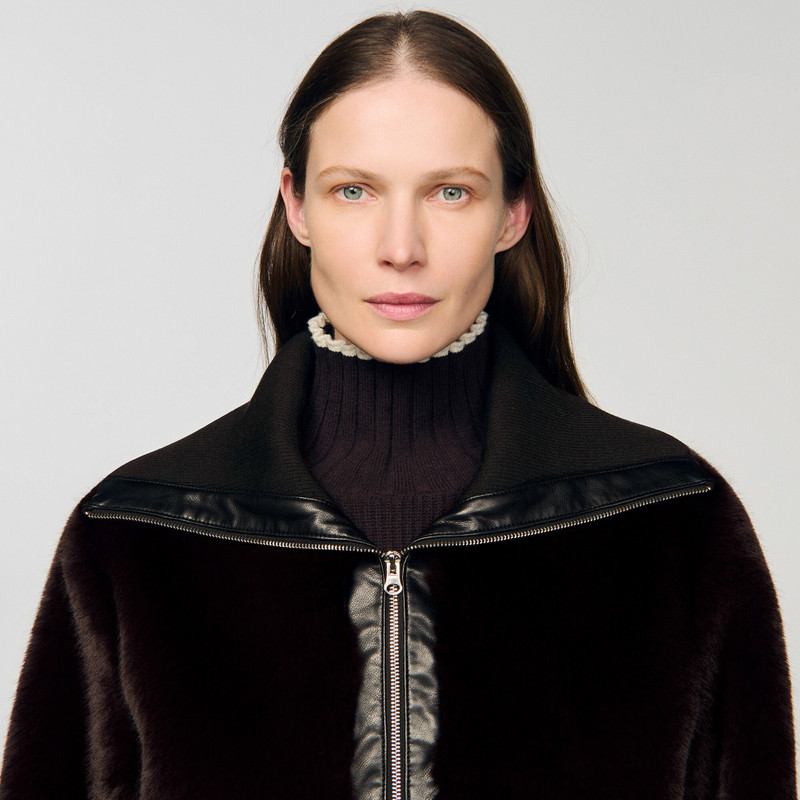 SHORT FAUX FUR COAT 4