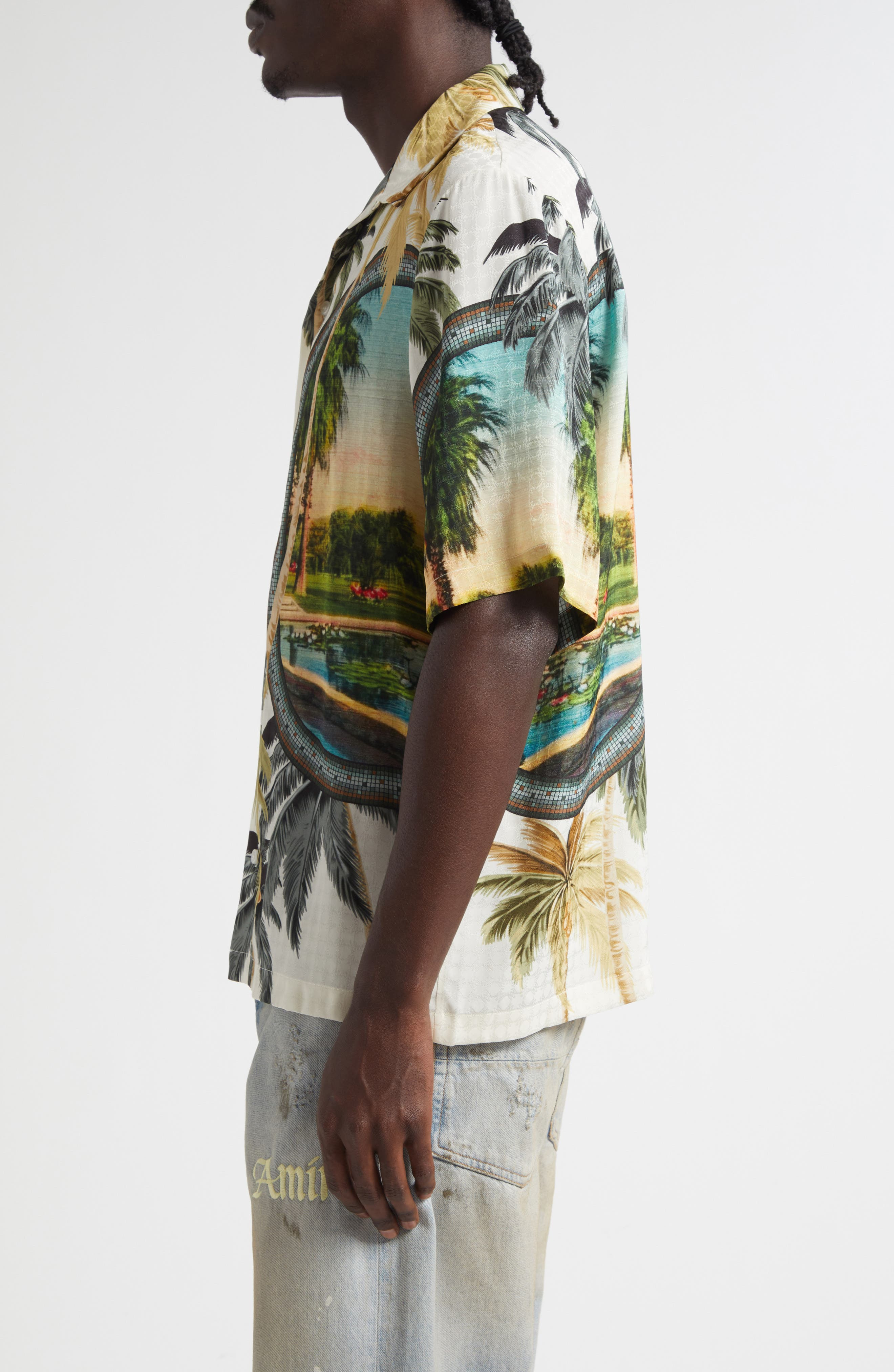 AMIRI Paradise Bowling Shirt in Multi at Nordstrom - 4