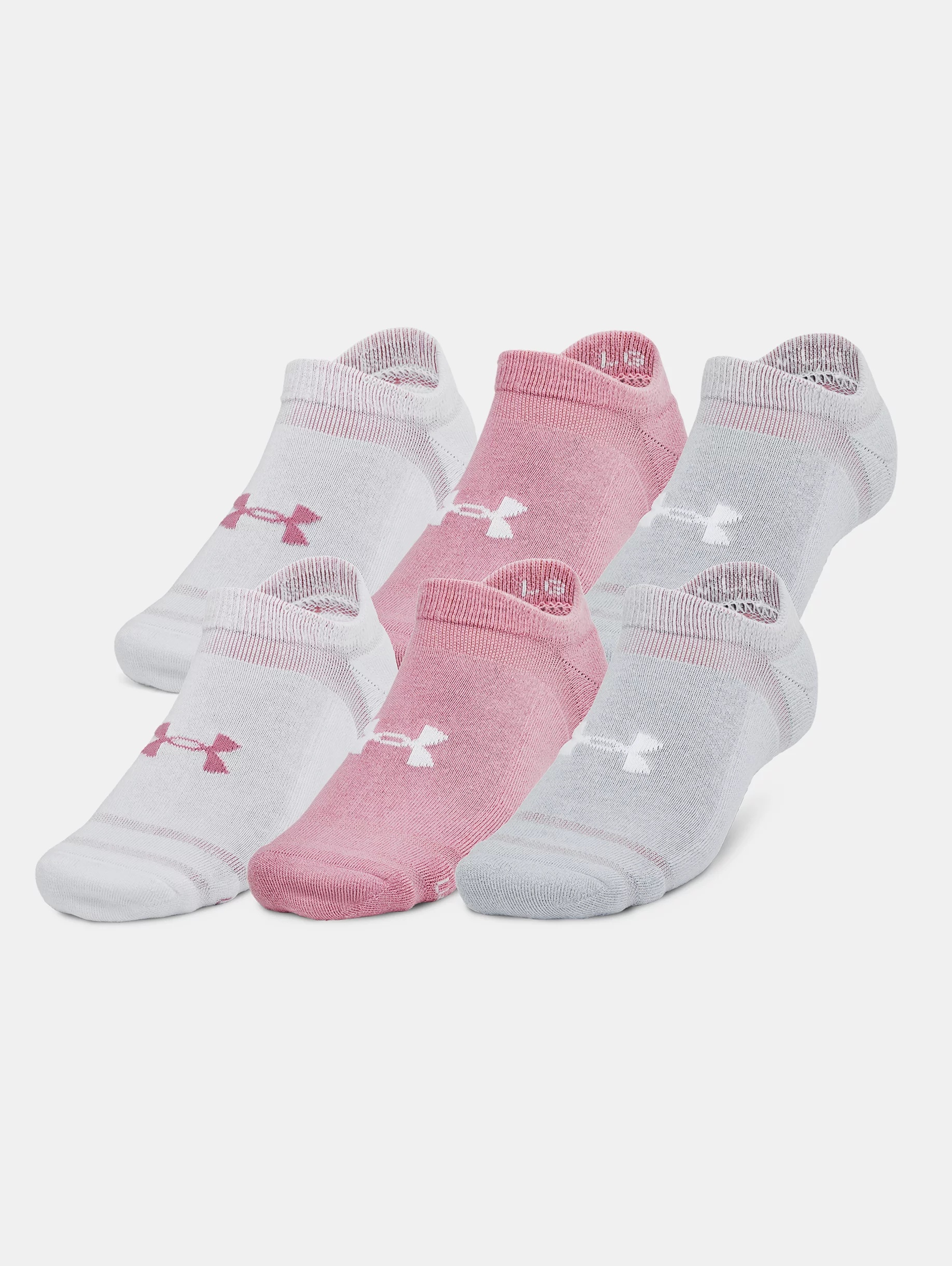 Unisex UA Essential Cushion 6-Pack No Show Socks - 3