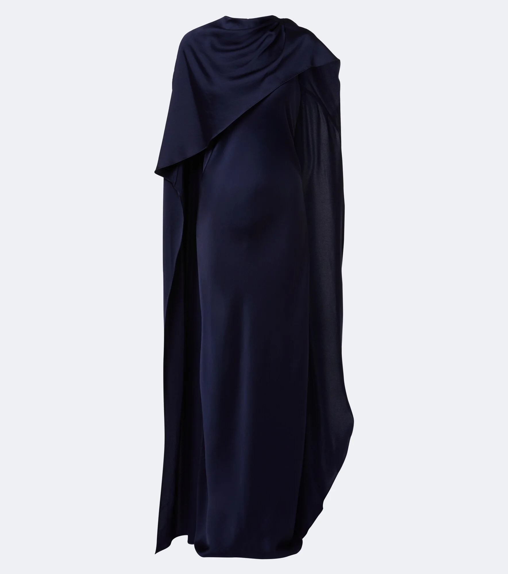 Izel asymmetric caped satin gown - 1