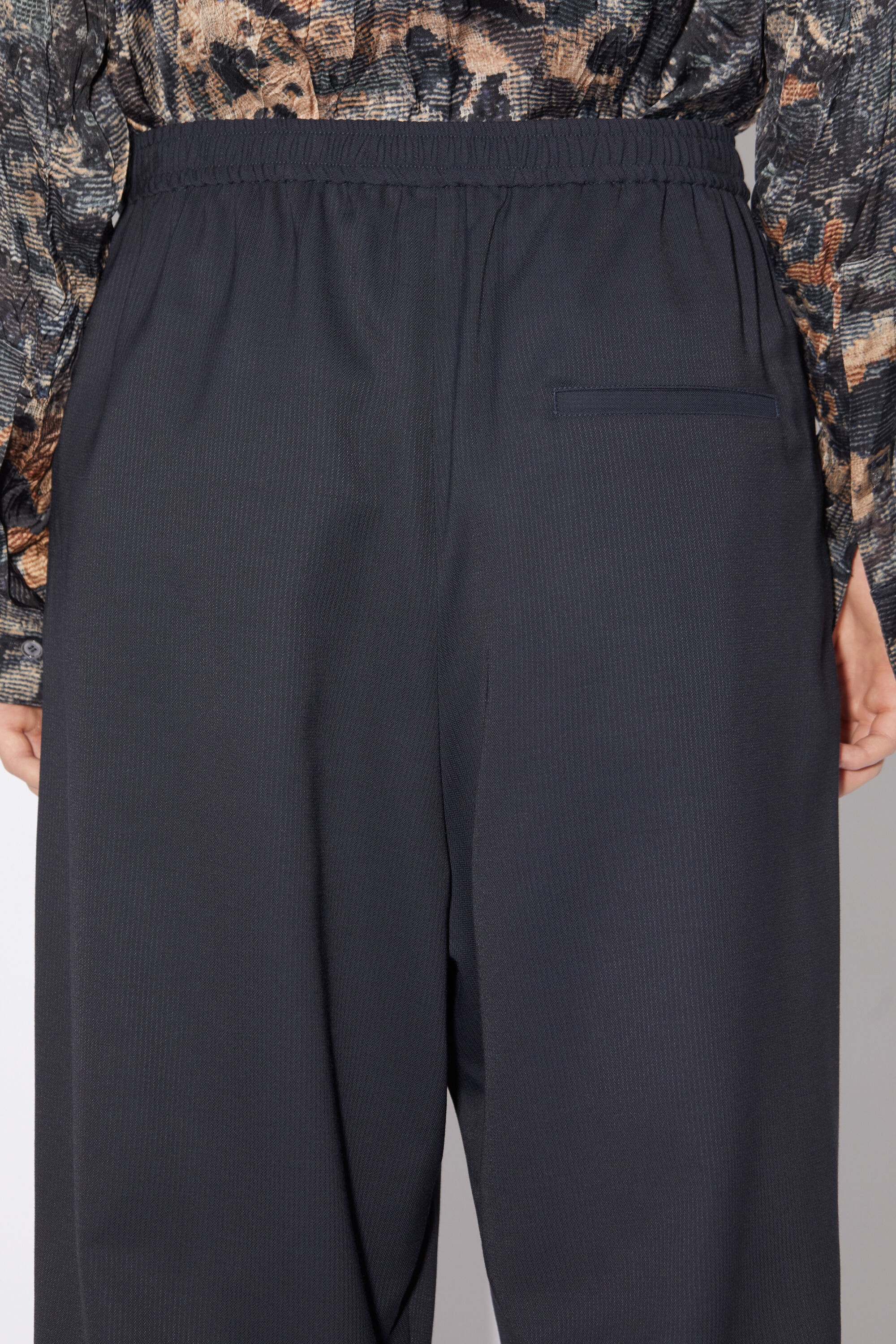 Jacquard trousers - Navy - 5