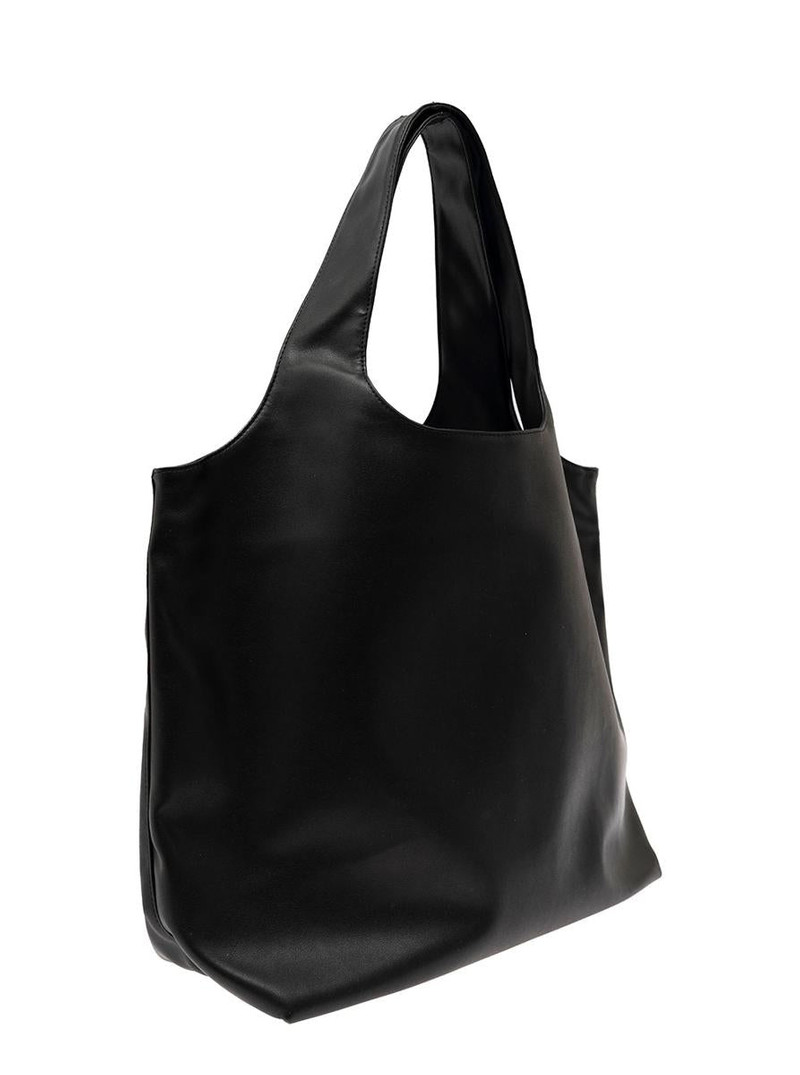 A.P.C. A.P.C. 'Ninon' Black Shoulder Bag With Two Top Handles And Logo Lettering On The Front In Ecoleather outlook