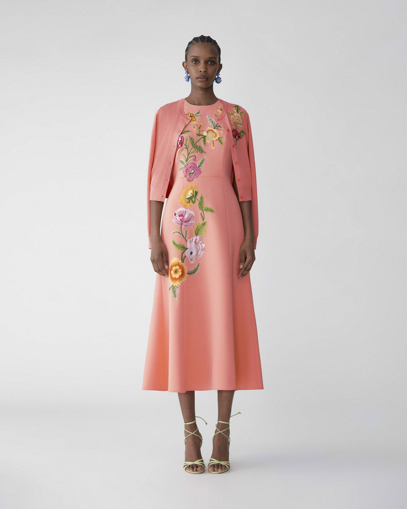 CAROLINA HERRERA Floral-Embroidered Cardigan outlook