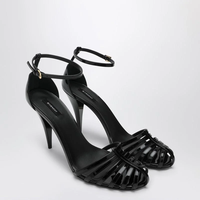 Givenchy Patent Leather Cage Heeled Sandals Women - 1