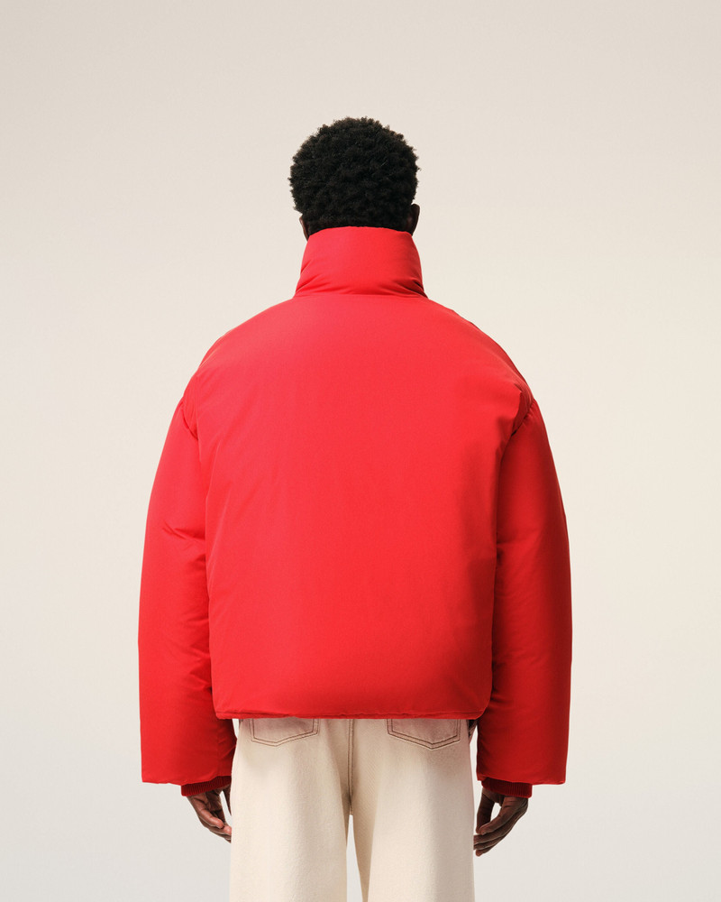 RED TAFFETAS AMI DE COEUR DOWN JACKET 5