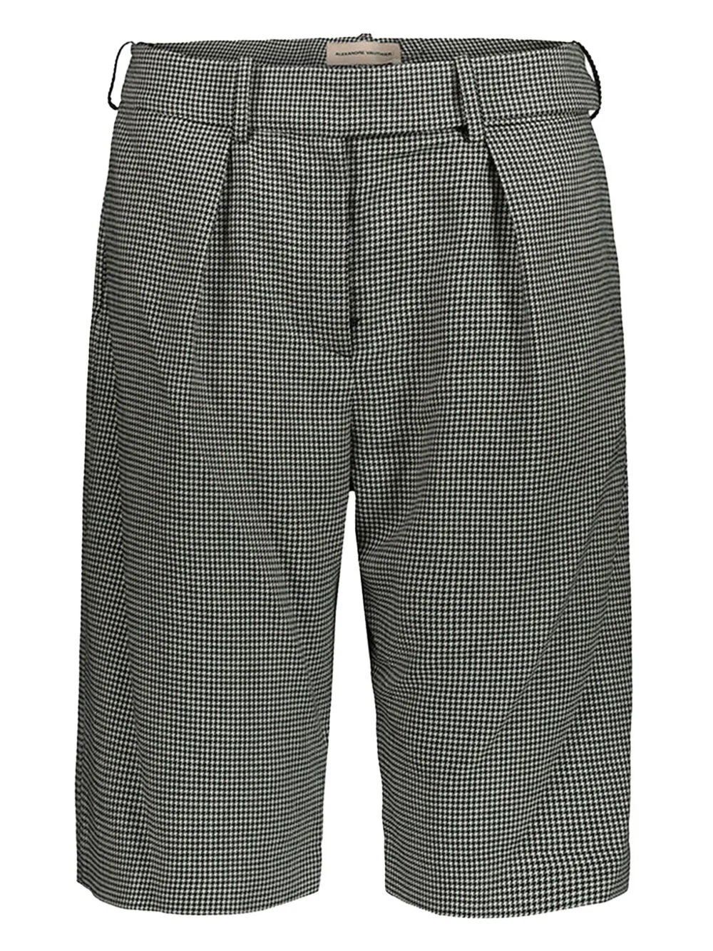 houndstooth belted shorts - 1