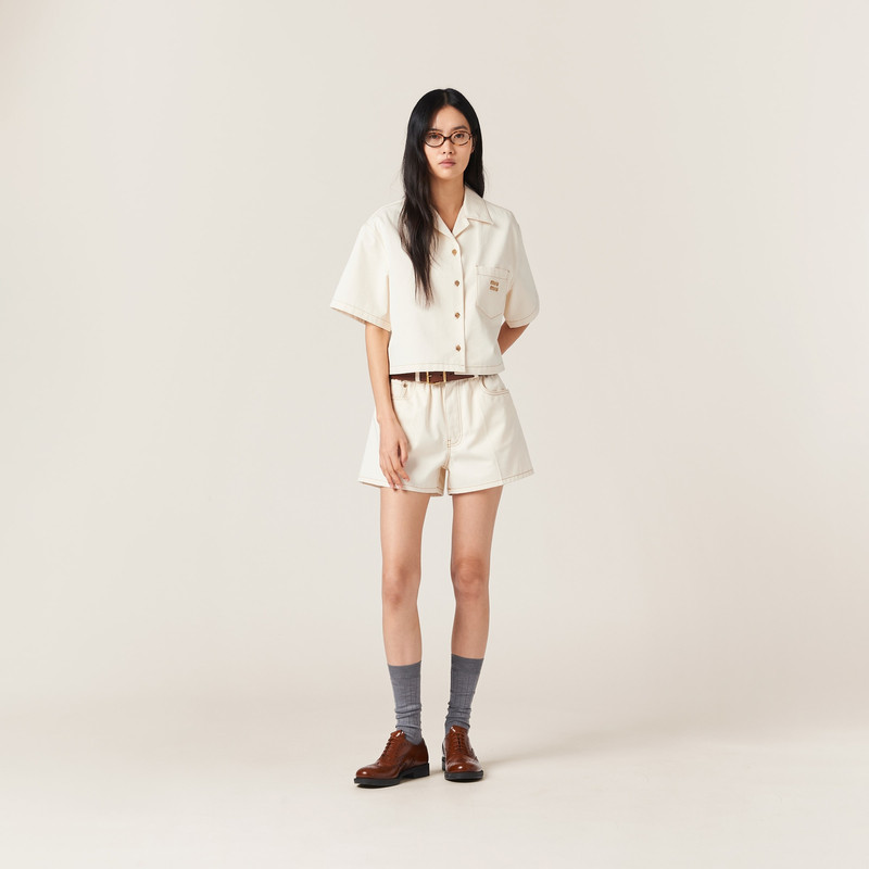 Miu Miu Denim shorts outlook