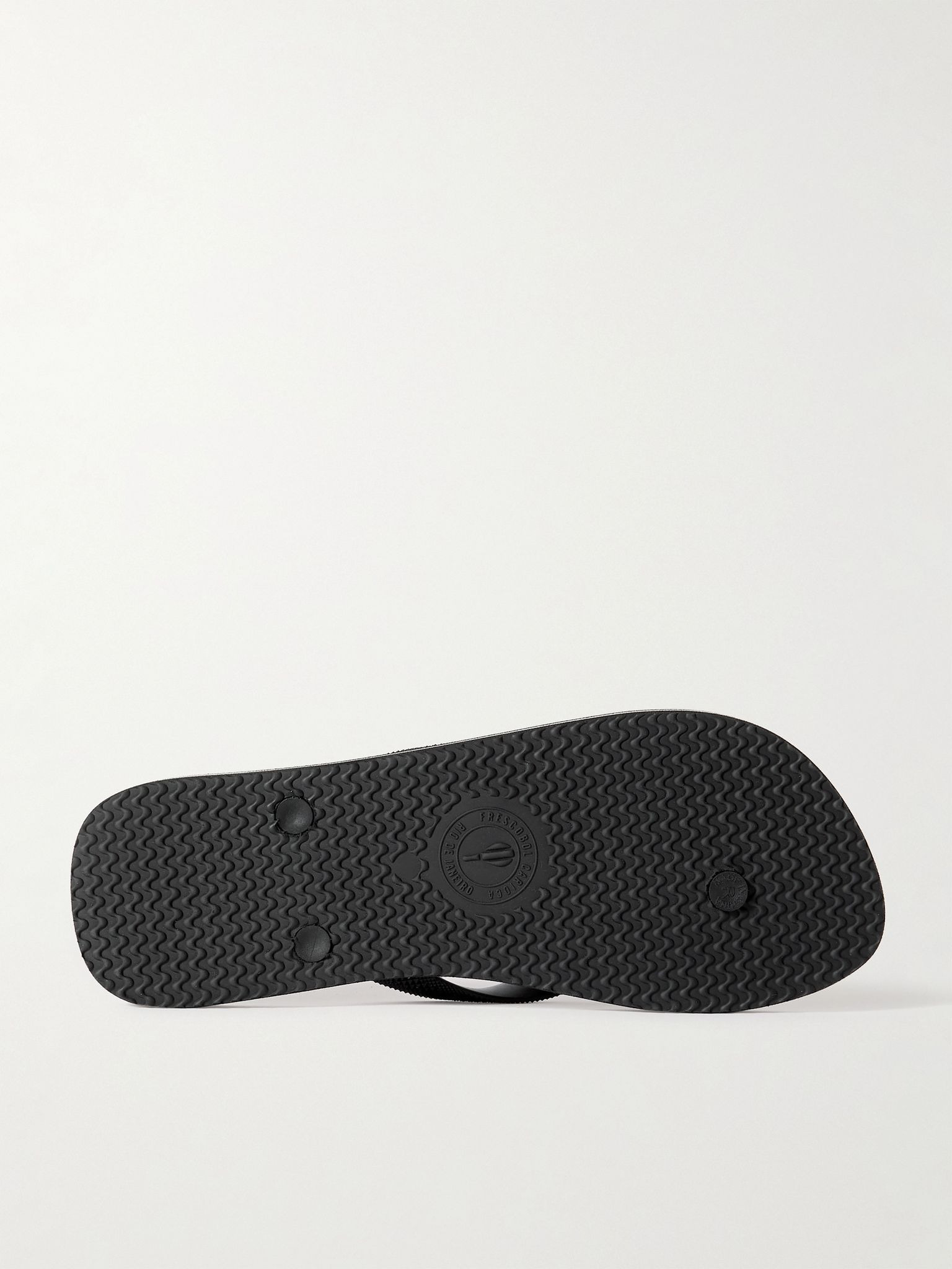 Fabio Logo-Embossed Rubber Flip Flops Black - 3