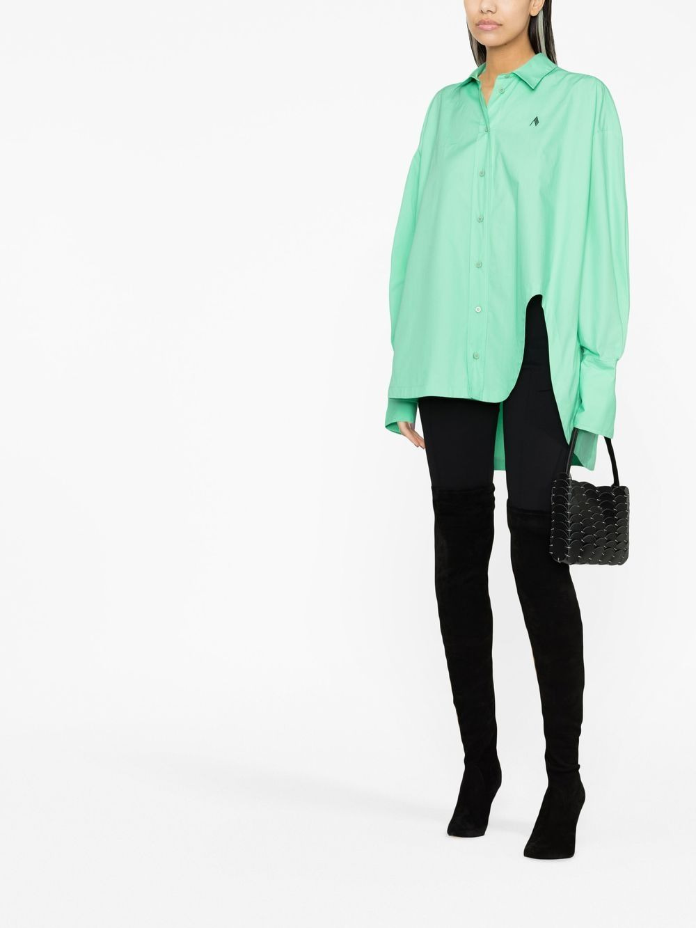 asymmetric cotton shirt - 3