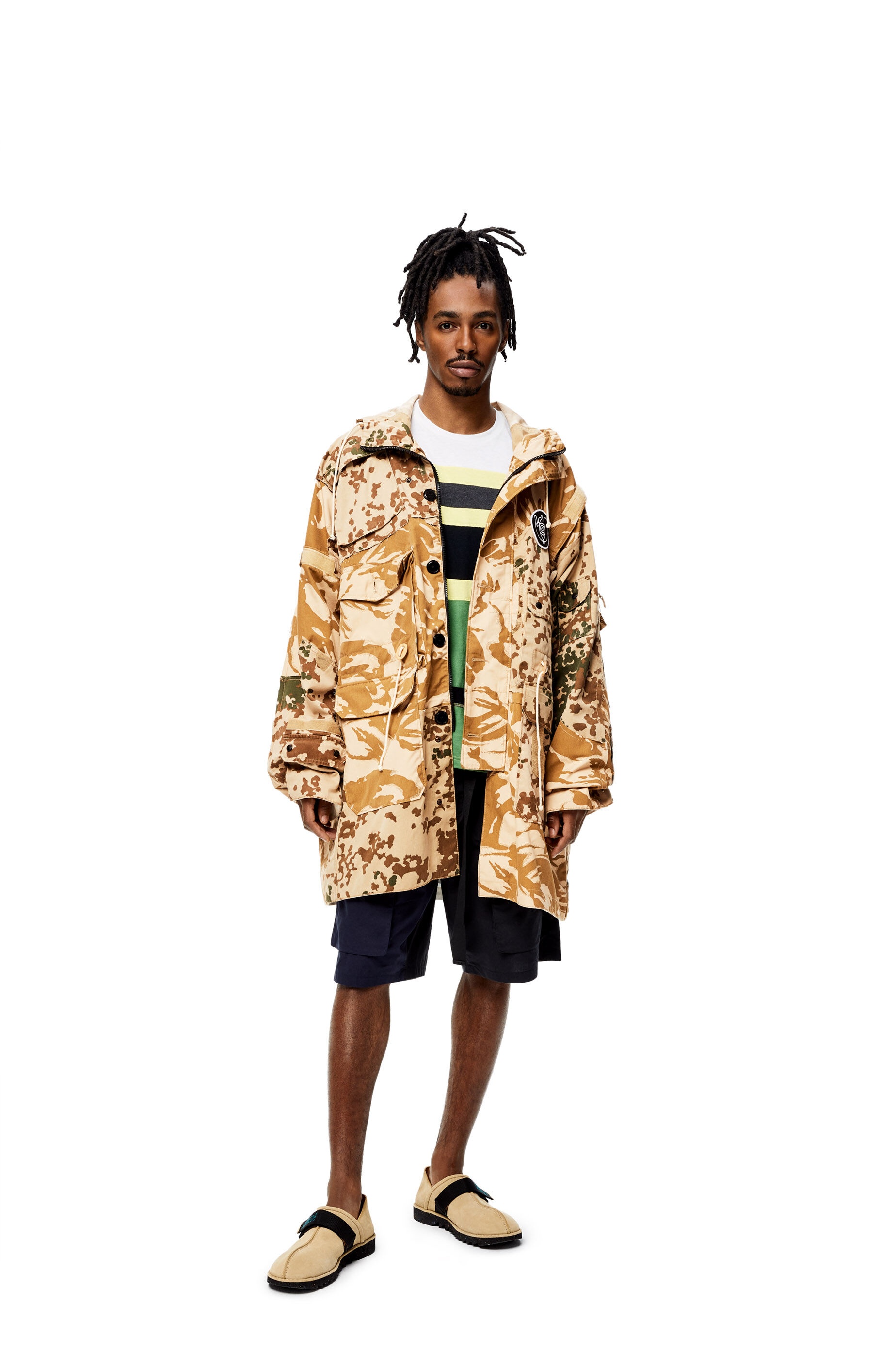 Camo patchwork parka - 2