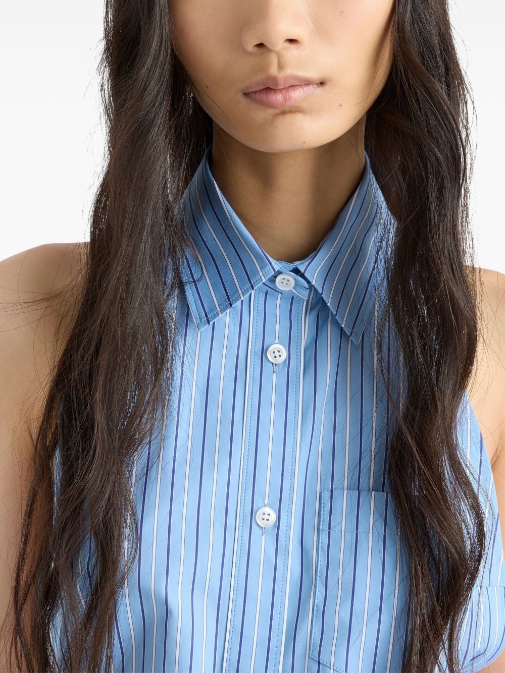 sleeveless striped shirt - 5