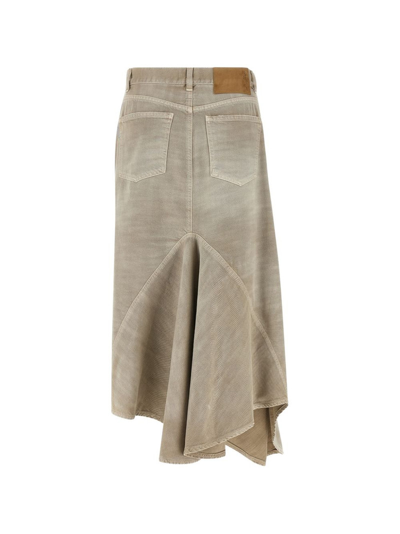 HAIKURE Ann Bull 44 dyed denim midi skirt outlook