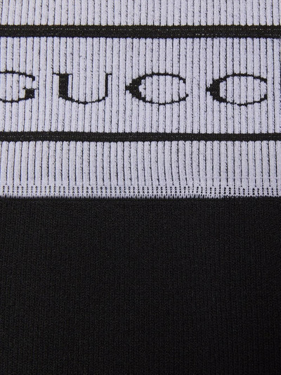 GUCCI logo waistband knee-length leggings outlook