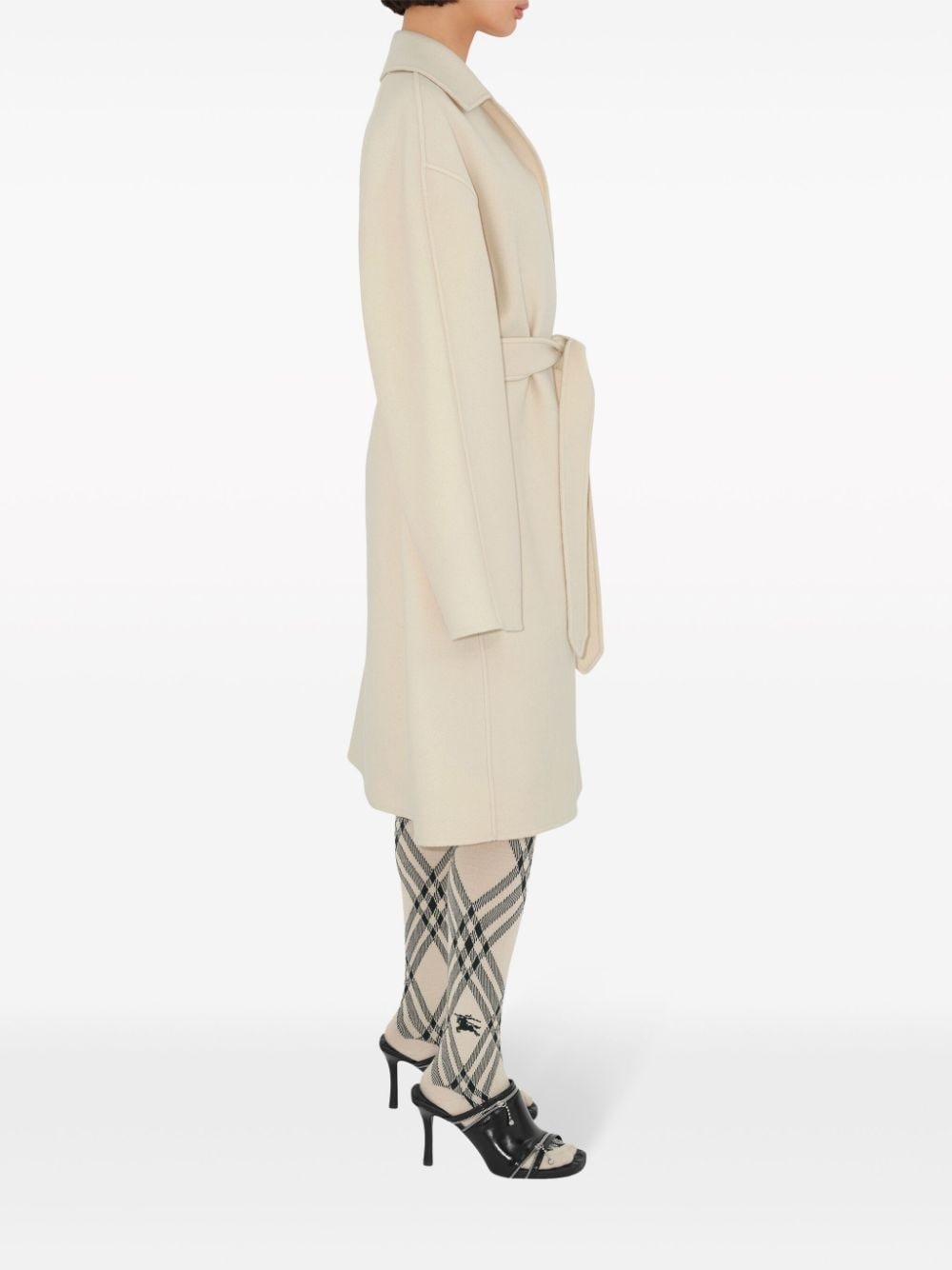 wrap cashmere coat - 3