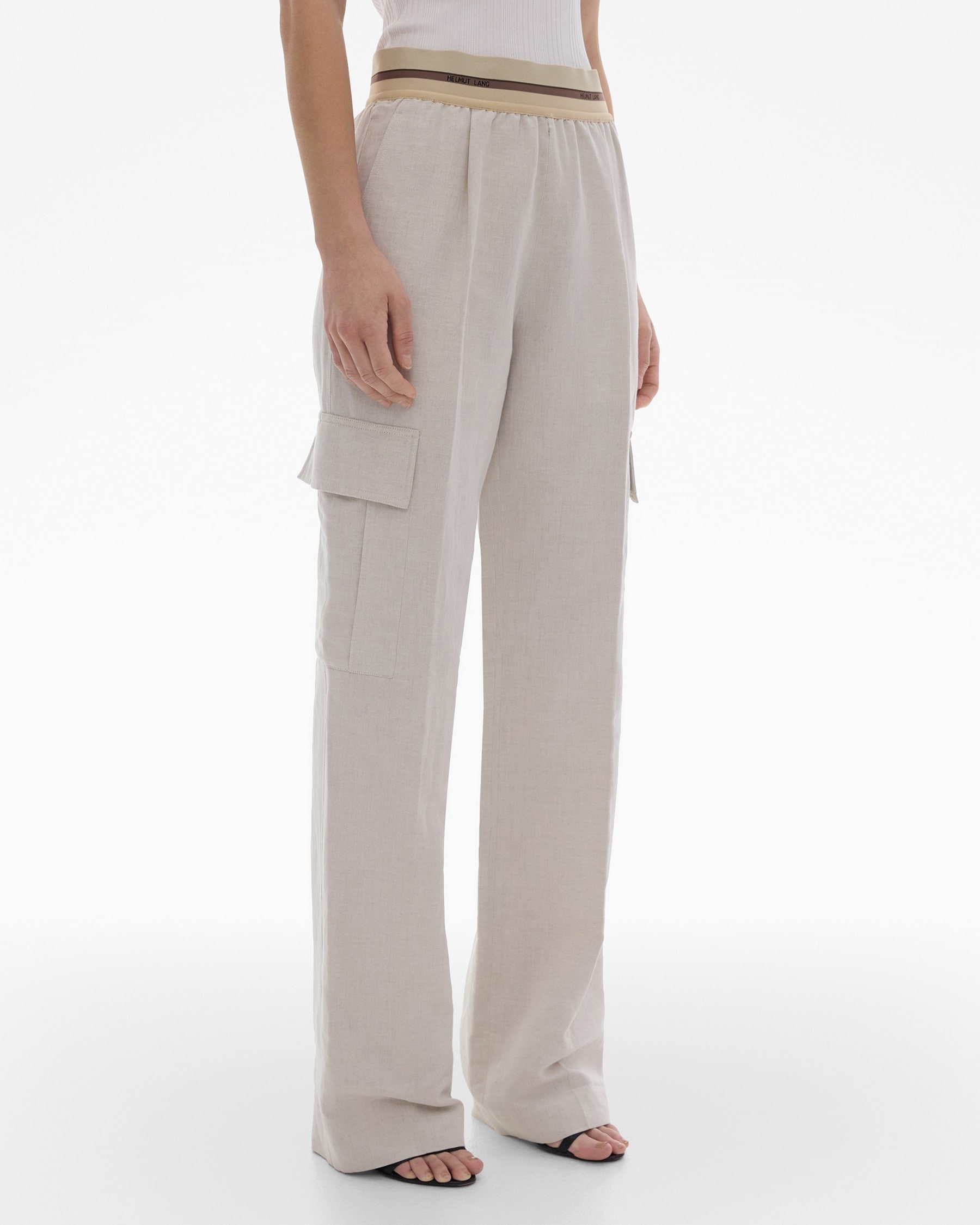 PULL-ON COTTON-LINEN CARGO PANT - 4