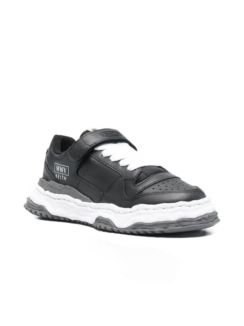 Maison MIHARAYASUHIRO touch-strap leather sneakers outlook