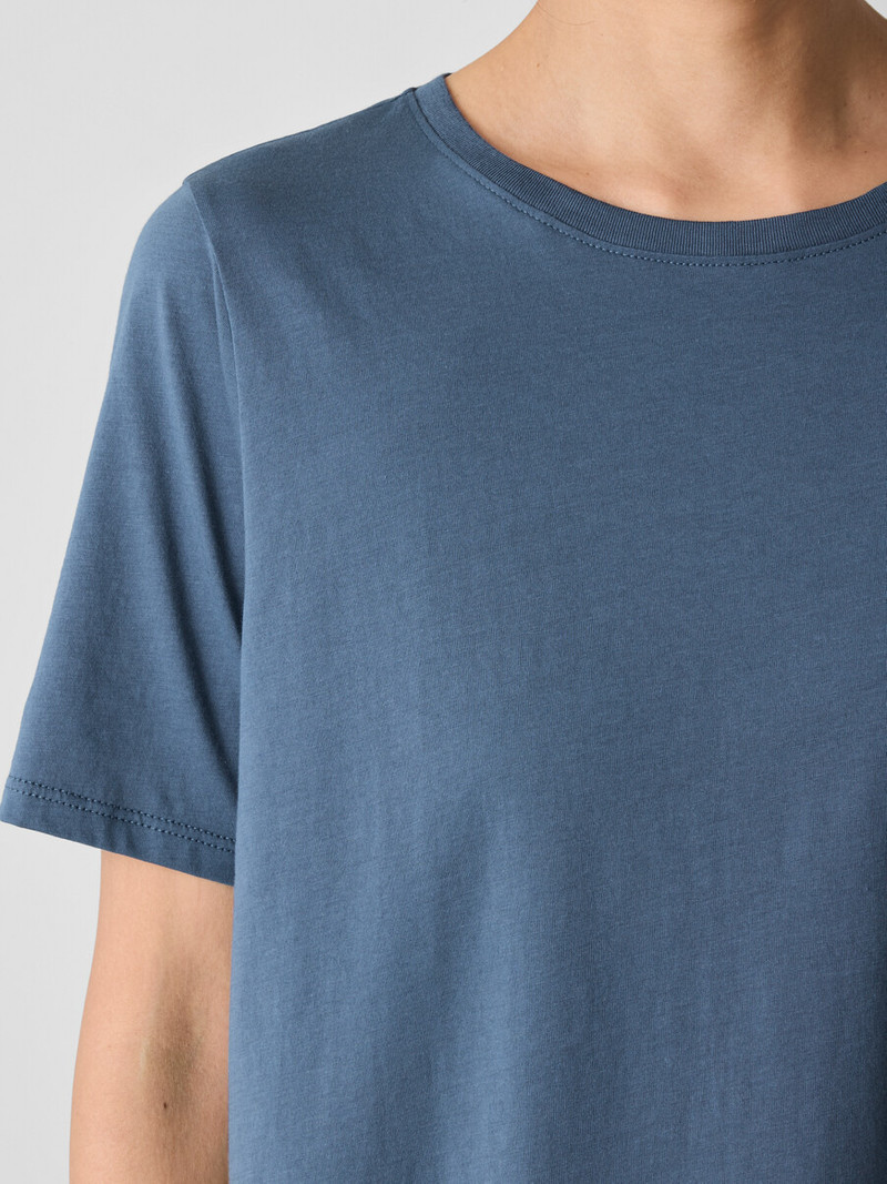 Organic Pima Cotton Jersey Round Neck Tee 5