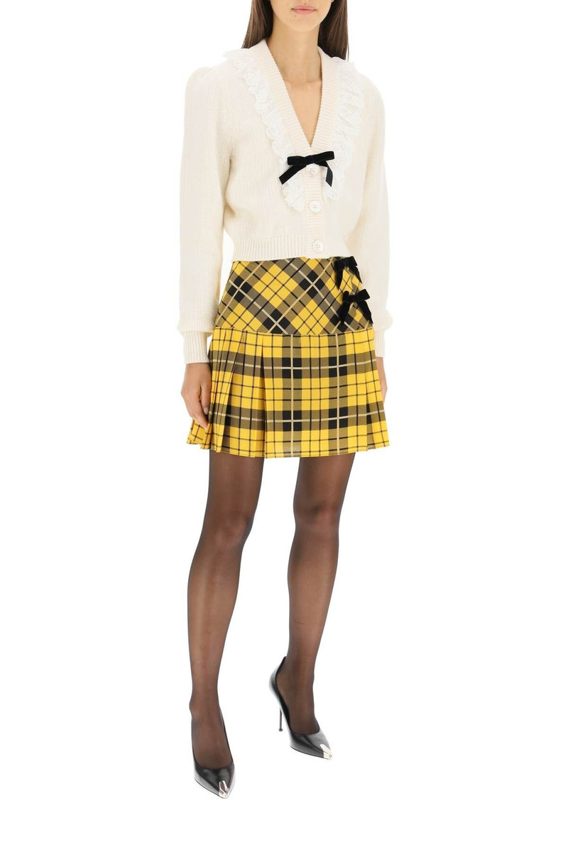Alessandra Rich PLEATED TARTAN SILK MINI SKIRT ALESSANDRA RICH outlook