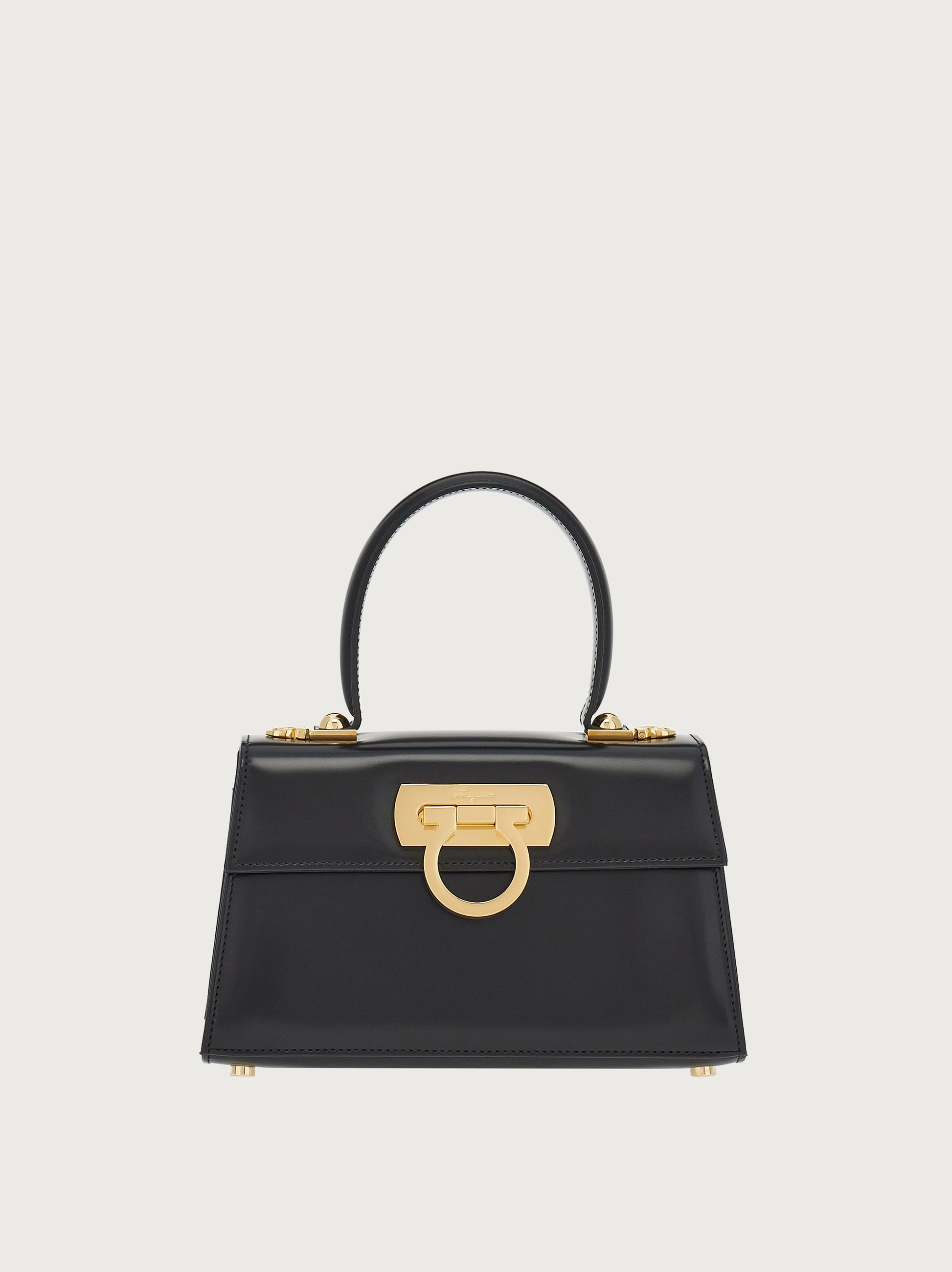 ハンドバッグ FERRAGAMO EastWest Iconic Small Top Handle Bag 212958 759117 FERRAGAMO Iconic Top Handle | REVERSIBLE