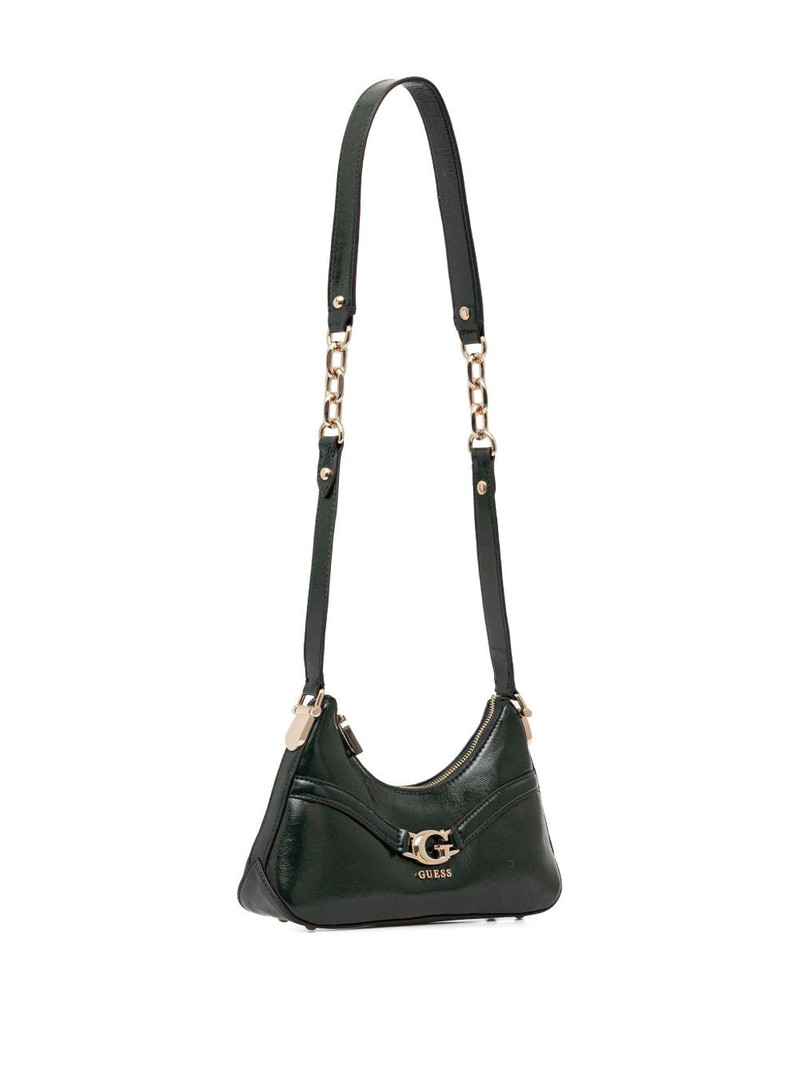 GUESS USA logo plaque satchel outlook