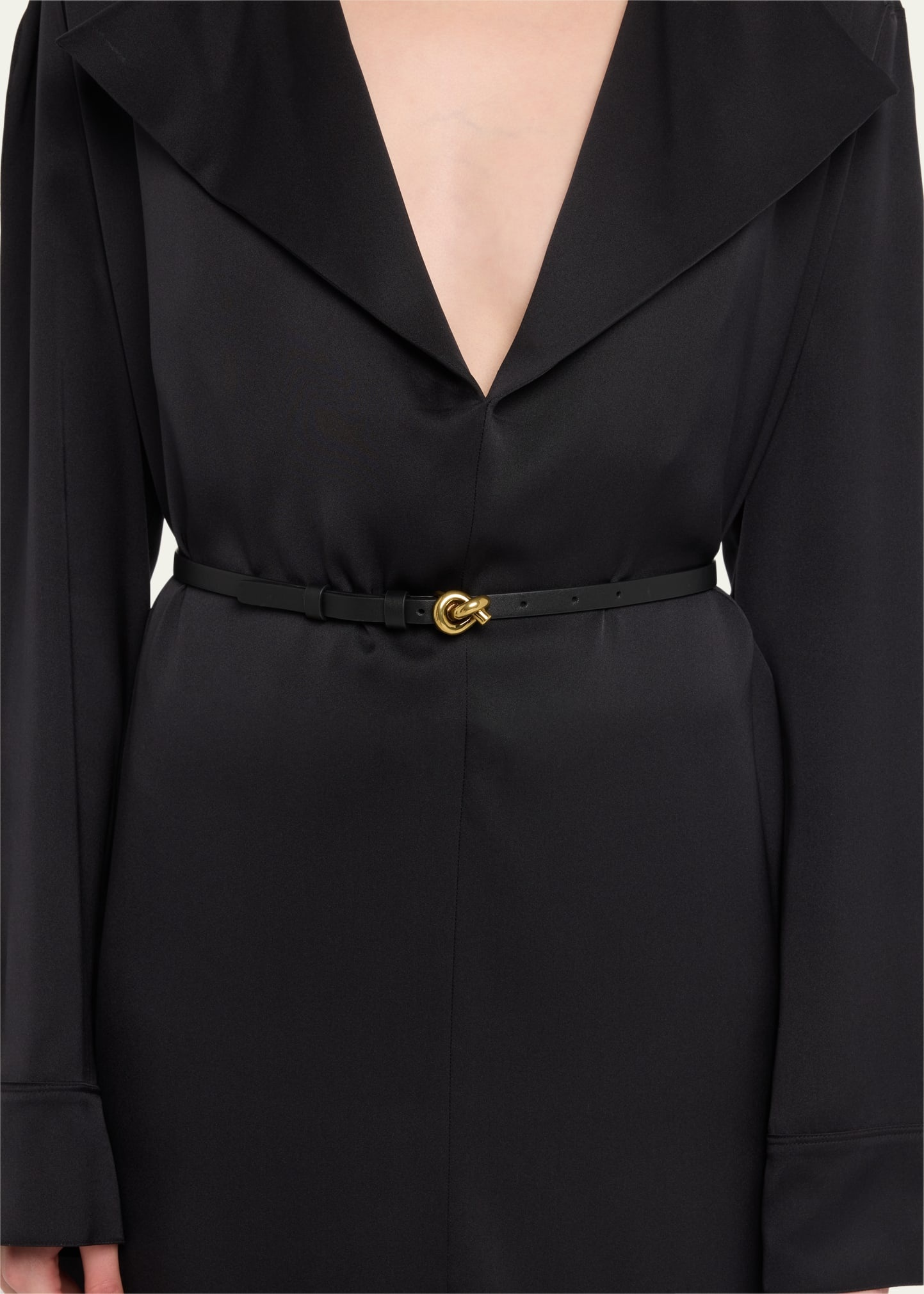 Knot Buckle Leather Belt - 2