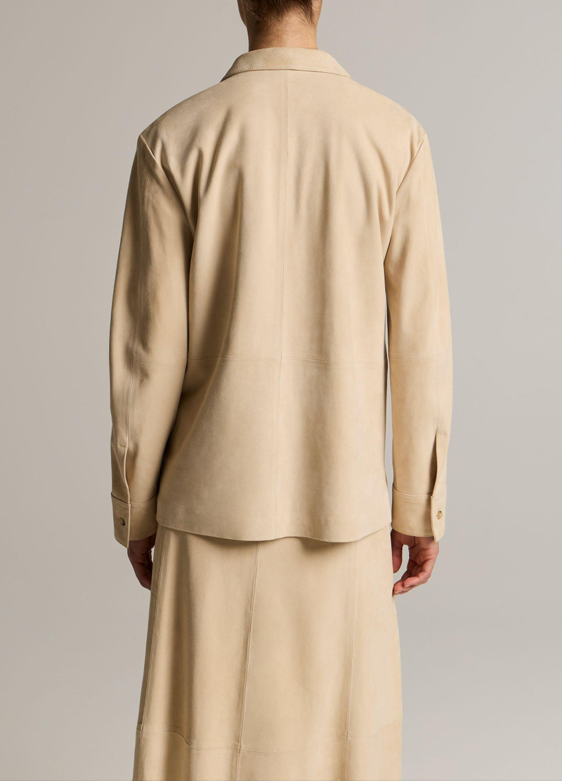 Vince Suede Paneled Shirt Jacket outlook