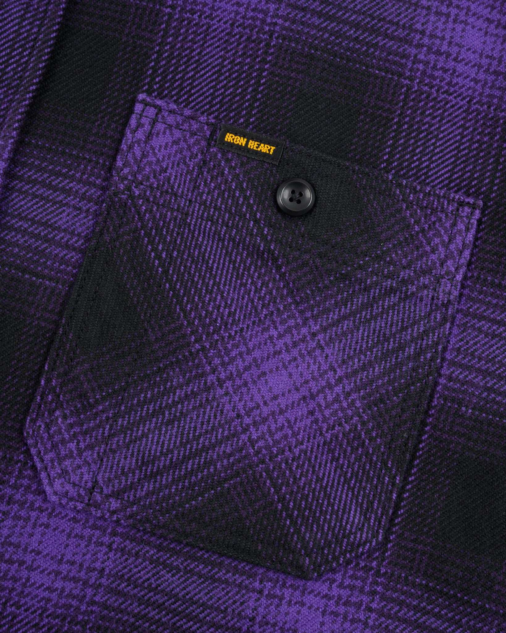 IHSH-265-PUR Ultra Heavy Flannel Ombré Check Work Shirt - Purple/Black - 8