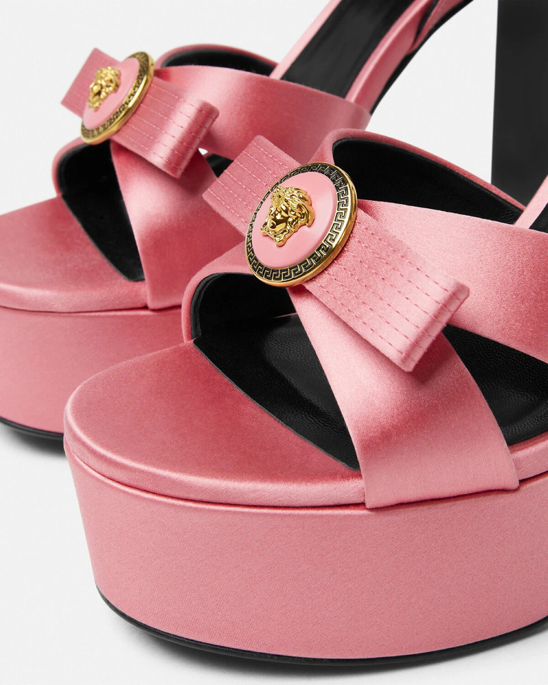 Gianni Ribbon Satin Sandals 140 mm 5