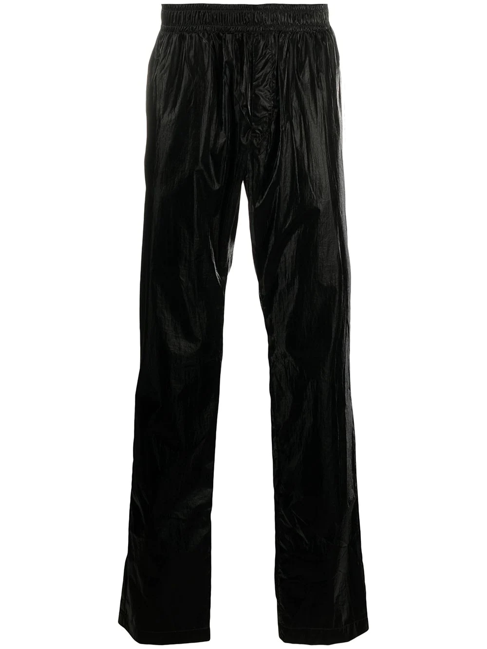 straight-leg elasticated waist trousers - 1